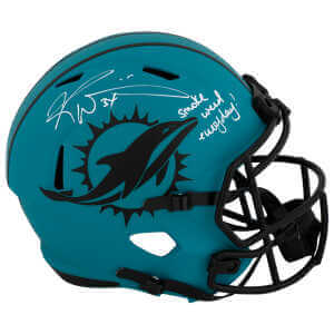 Ricky Williams Signed Miami Dolphins RAVE Riddell Full Size Speed Replica Helmet w/Smoke Weed Everyday