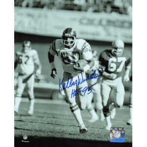Kellen Winslow Signed Chargers Action B&W 8x10 Photo w/HOF'95
