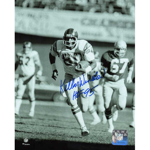 Kellen Winslow Signed Chargers Action B&W 8x10 Photo w/HOF'95