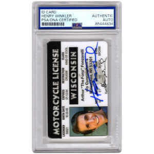 Henry Winkler Signed Happy Days Arthur 'The Fonz' Fonzarelli Wisconsin Motorcycle License - (PSA Encapsulated)