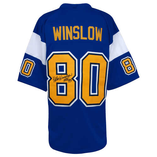 Kellen Winslow Signed Dark Blue Throwback Custom Football Jersey w/HOF'95