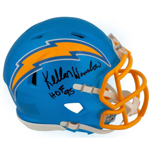 Kellen Winslow Signed Chargers FLASH Riddell Speed Mini Helmet w/HOF'95