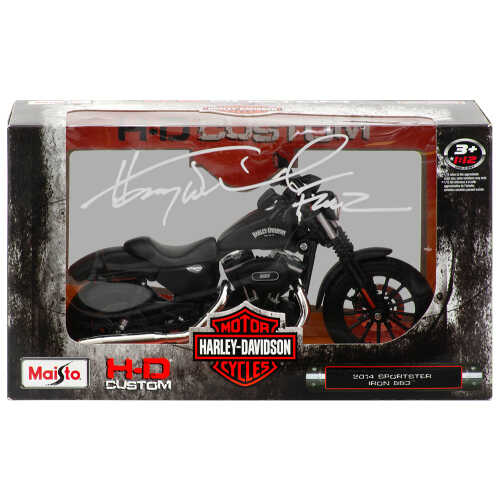 Henry Winkler Signed Harley Davidson 2014 Sportster Iron 883 1:12 Scale Motorcycle w/Fonz - Image 2