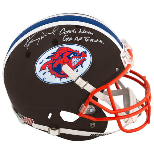 Henry Winkler Signed The Waterboy Mud Dogs Brown Full Size Replica Football Helmet w/Coach Klein, GAAATORADE