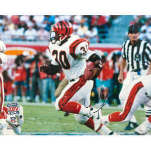 Icky Woods Signed Cincinnati Bengals Super Bowl XXIV Action 16x20 Photo