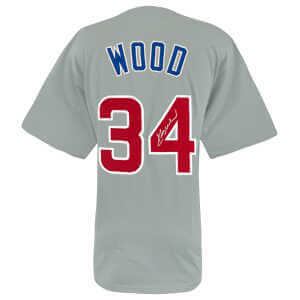 Kerry Wood Signed Grey Custom Baseball Jersey