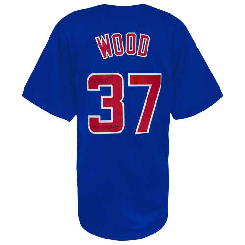 Travis Wood Signed Blue Custom Baseball Jersey w/16 WS Champs