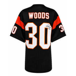 Ickey Woods Signed Black Custom Football Jersey