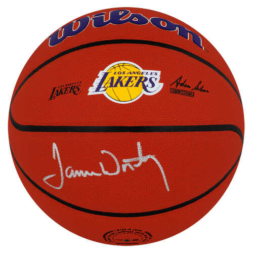 James Worthy Signed Wilson Los Angeles Lakers Logo NBA Basketball