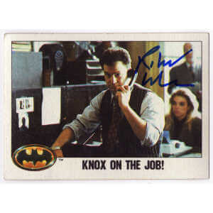 Robert Wuhl Signed 1989 Topps Batman Knox On The Job Trading Card #21