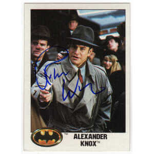 Robert Wuhl Signed 1989 Topps Batman Alexander Knox Trading Card #7
