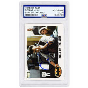 Robert Wuhl Signed 1989 Topps Batman Knox On The Job Trading Card #21 - (PSA Encapsulated)