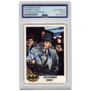 Robert Wuhl Signed 1989 Topps Batman Alexander Knox Trading Card #7 - (PSA Encapsulated)