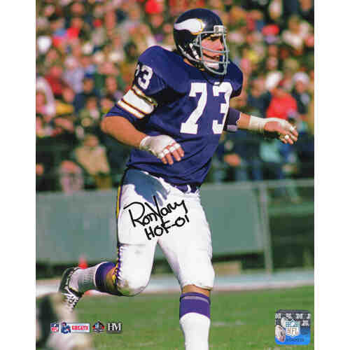 Ron Yary Signed Minnesota Vikings Action 8x10 Photo w/HOF'01