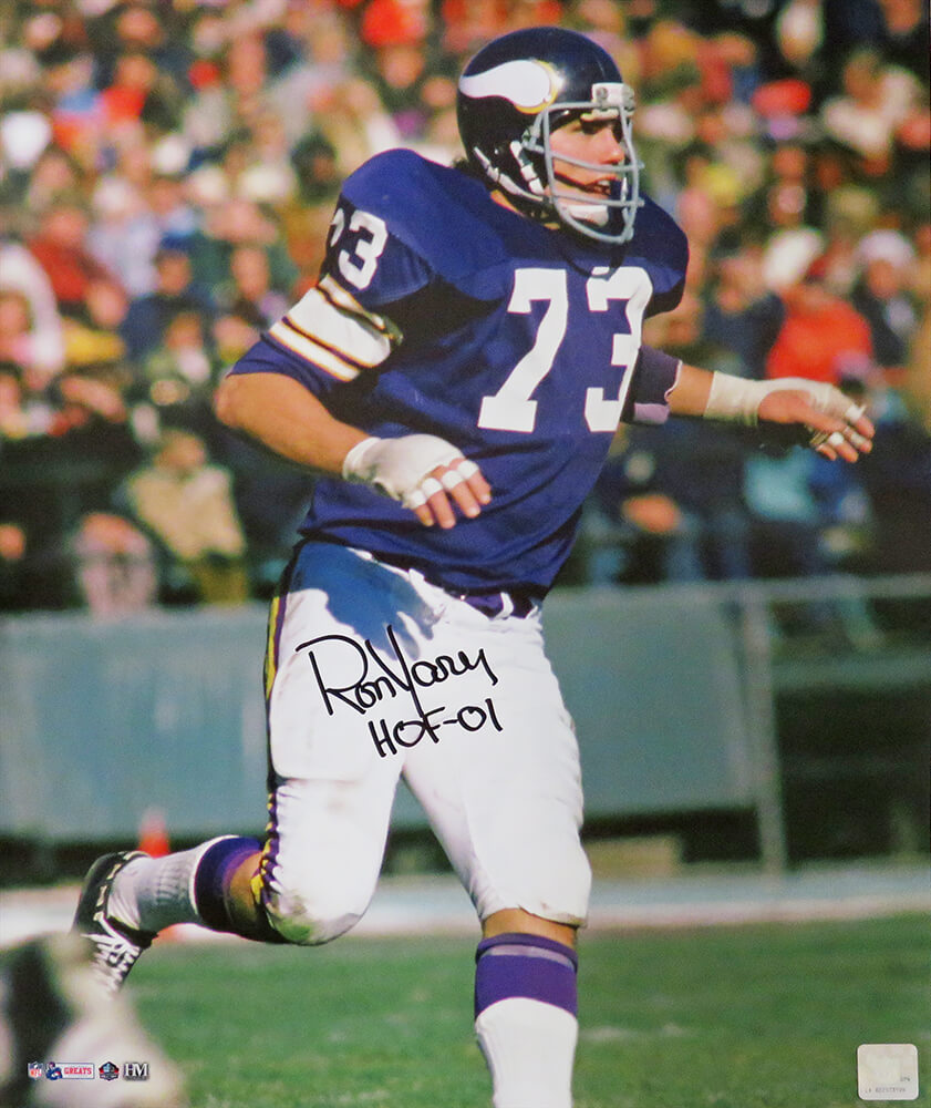 Ron Yary Signed Minnesota Vikings Action 16x20 Photo w/HOF'01