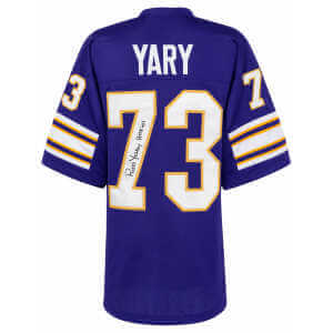 Ron Yary Signed Purple Custom Football Jersey w/HOF'01