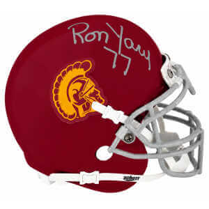 Ron Yary Signed USC Trojans Schutt Mini Helmet