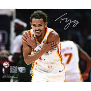 Trae Young Signed Atlanta Hawks Celebration 8x10 Photo - (Fanatics)