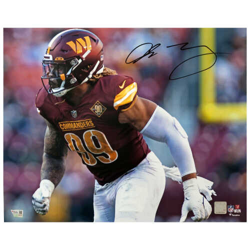 Chase Young Signed Washington Commanders Pass Rush Action 16x20 Photo - (Fanatics)