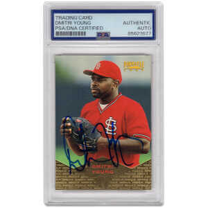 Dmitri Young Signed Cardinals Baseball Trading Card (Various) - (PSA Encapsulated)