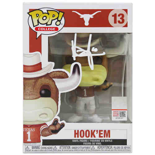 Vince Young Signed Texas Longhorns 'Hook Em' NCAA Mascot Funko Pop Doll #13