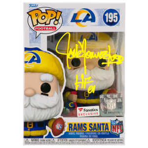 Jack Youngblood Signed LA Rams SANTA Funko Pop Doll #195 w/HF'01