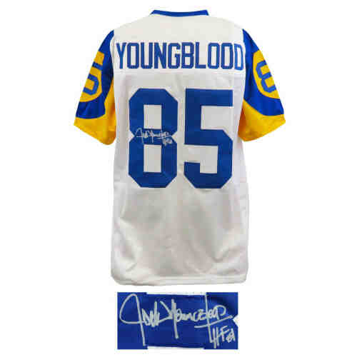 Jack Youngblood Signed White Throwback Custom Football Jersey w/HF'01