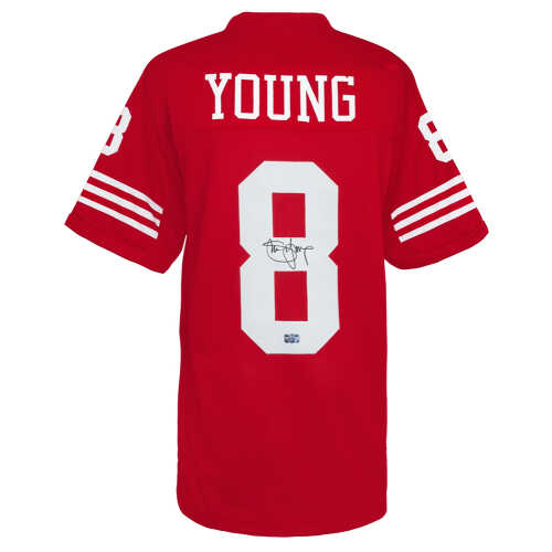 Steve Young Signed Red T/B Custom Football Jersey