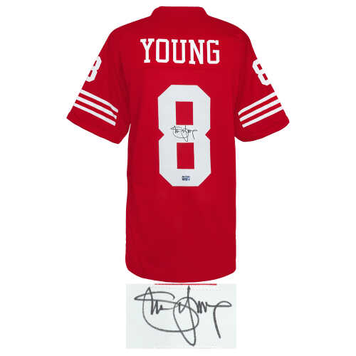 Steve Young Signed Red T/B Custom Football Jersey - Image 2