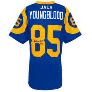 Jack Youngblood Signed Blue Throwback Custom Football Jersey w/HF'01