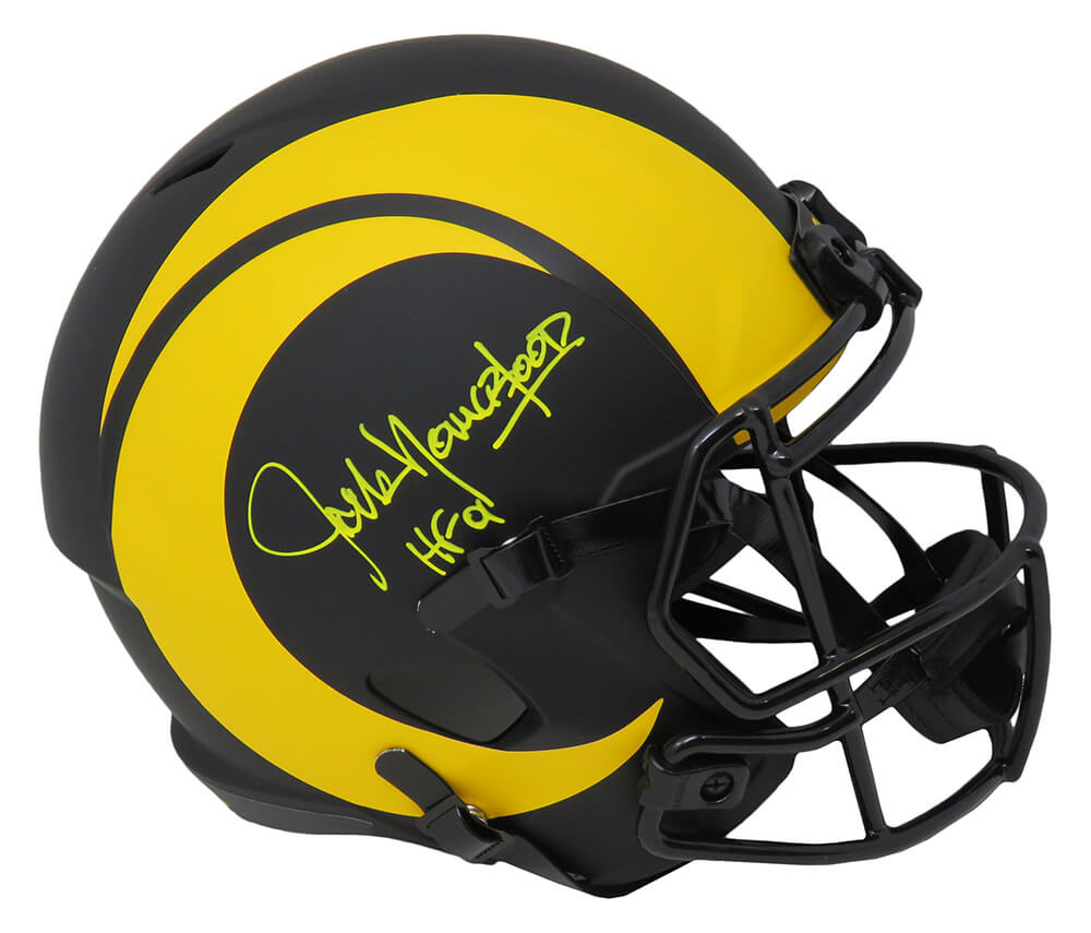 Jack Youngblood Signed Los Angeles Rams Eclipse Black Matte Riddell ...