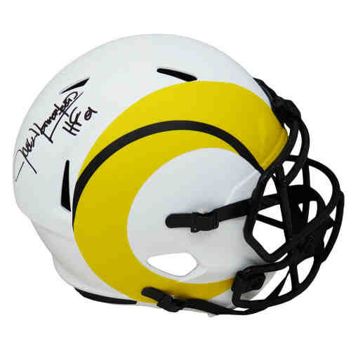 Jack Youngblood Signed Los Angeles Rams Lunar Eclipse White Matte Riddell Full Size Speed Replica Helmet w/HF'01