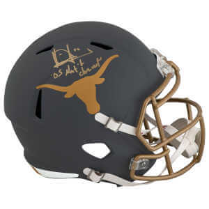 Vince Young Signed Texas Longhorns SLATE Riddell Full Size Speed Replica Helmet w/05 Nat'l Champs