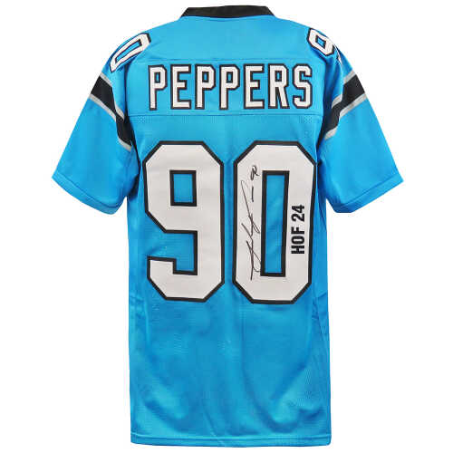 Julius Peppers Signed Teal Custom Football Jersey w/HOF'24 - (PRE-SALE)