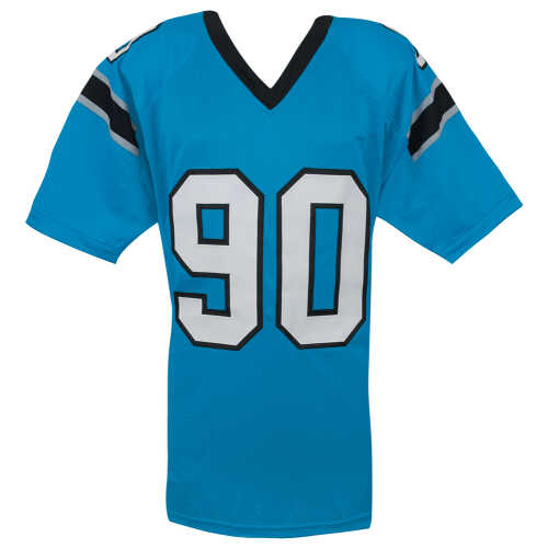 Julius Peppers Signed Teal Custom Football Jersey w/HOF'24 - (PRE-SALE) - Image 2