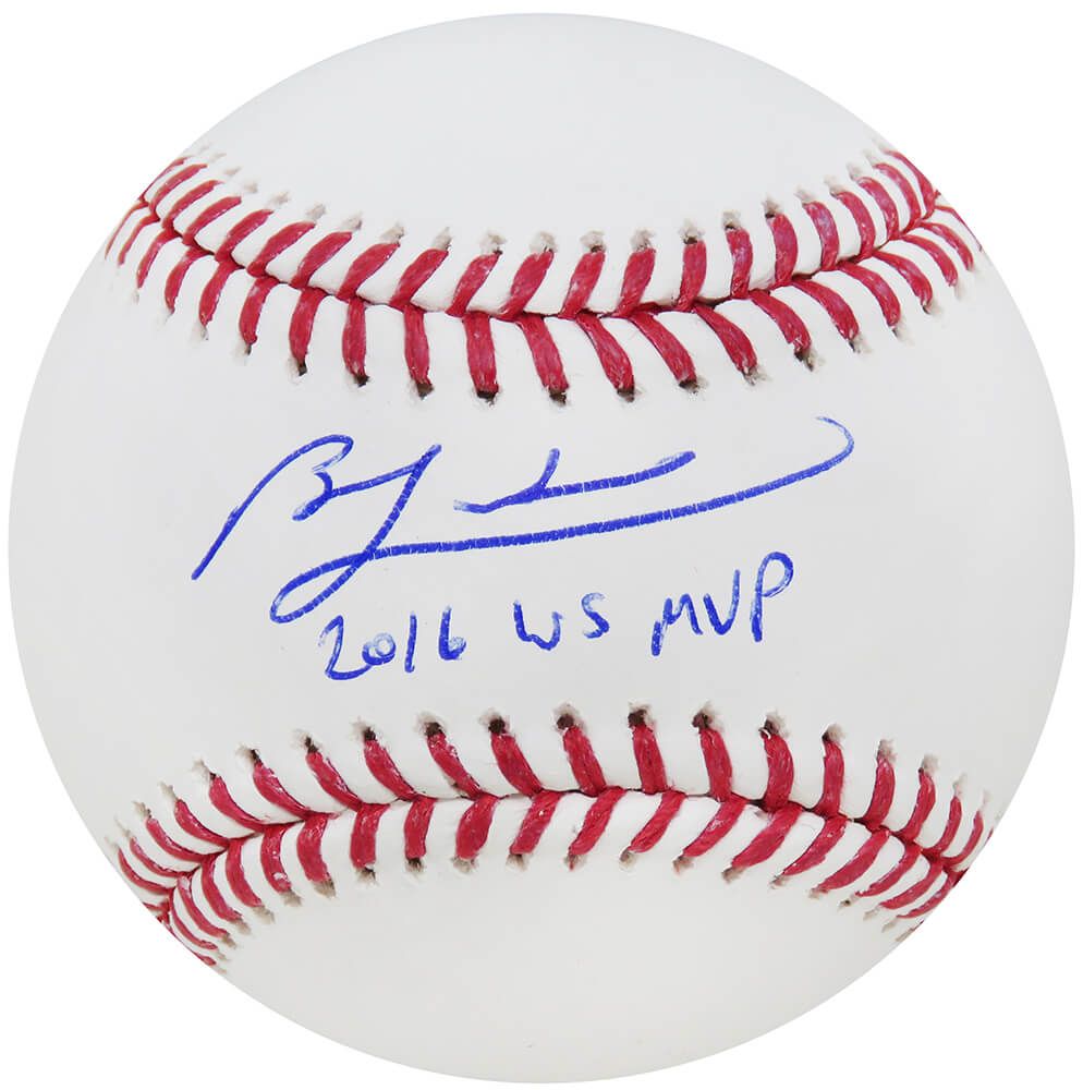 Ben Zobrist Signed 2016 World Series Baseball 2016 WS MVP Inscribed Chicago  Cubs