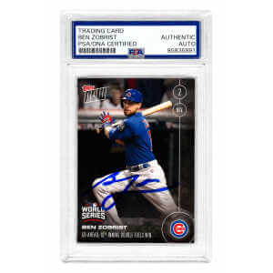 Ben Zobrist Signed Chicago Cubs 2016 Topps NOW Baseball Card #660 - (PSA Encapsulated)