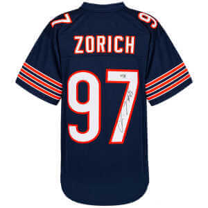 Chris Zorich Signed Navy Custom Football Jersey - (Beckett)