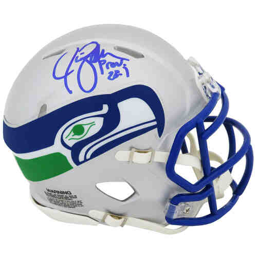 Jim Zorn Signed Seattle Seahawks Throwback Riddell Speed Mini Helmet