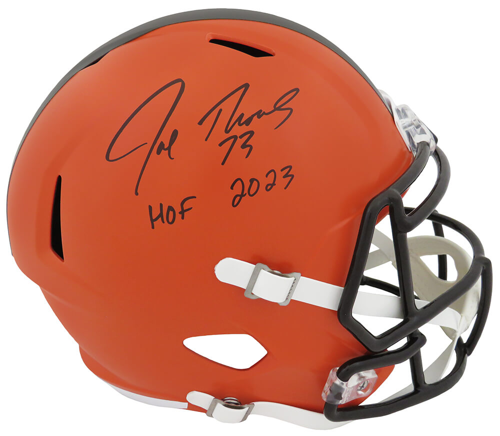 Joe Thomas Signed Cleveland Browns Salute to Service Riddell Full Size  Speed Replica Helmet