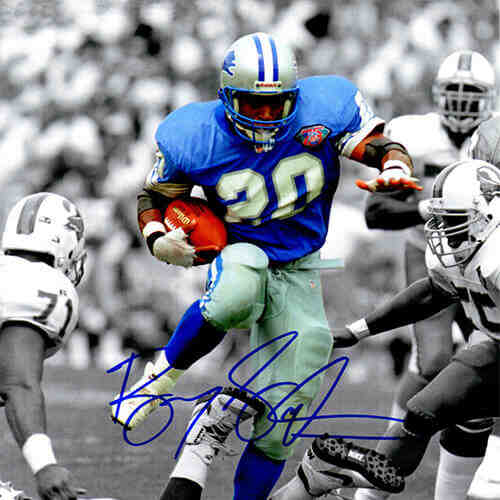 Barry Sanders Personalized Video Message with Signed & Personalized 8×10  Photo – Schwartz Sports Memorabilia