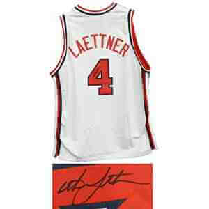 Christian Laettner Signed USA White Custom Basketball Jersey